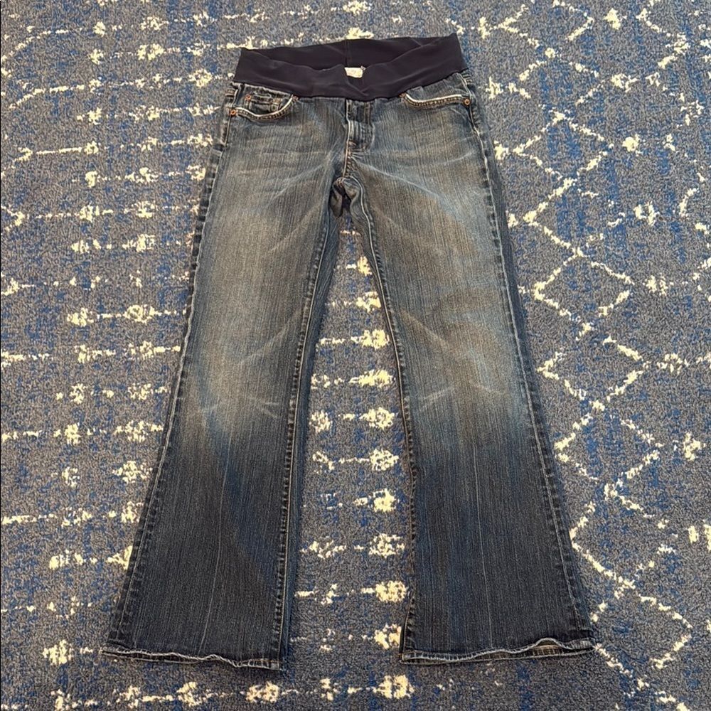 7 For All Mankind Maternity Blue Women's Jeans